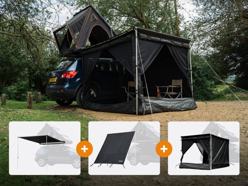 Shirati Outdoor Awning Room Bundle – Waterproof Car Side Tent Shelter